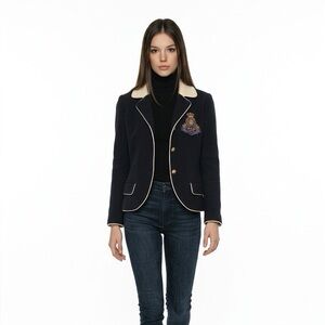 Ralph Lauren Dark Blue Blazer with Light Trim